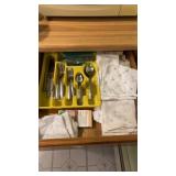 Flatware and linens drawer