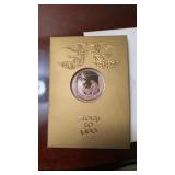 Nativity medallion in card