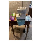 Janome MyLock 204D W/table and contents