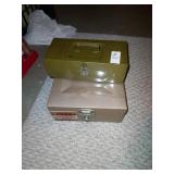2 metal boxes no key