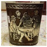 Weibro Corp embossed vintage waste can