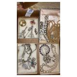 Fab rhinestone jewelry necklaces pins earrings
