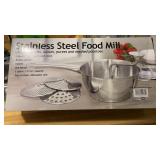 Stainless steel food mill. New