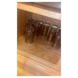 Cabinet contents of glassware