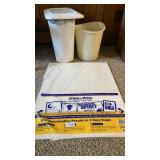 Posterboard and trashcans