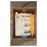 Box lot of Newspaper Clippings