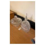 Lidded Glass candy dishes