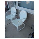 2 metal chairs