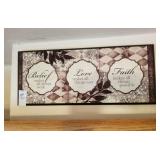 Belief, Love, Faith plaque