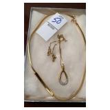 2 Trifari rhinestone necklaces