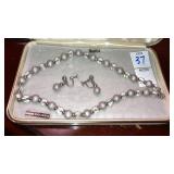 A&Z sterling & rock crystal necklace earrings set