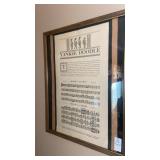 Framed wall hanging yankee doodle music