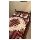 Full size bed w/mattress, bedding separate