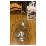 Two-tier glass stand