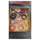 Tray Lot of Assorted Costume Bangles
