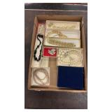 Tray Lot of Assorted Necklaces and Brooches