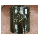 Vintage Rustic Brown Glazed Pottery Crock 4 Gal