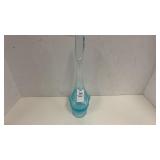 Vintage blue/ swung glass vase- frosted base-