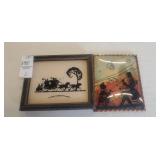 2 vintage framed photos