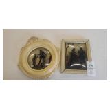 2 vintage framed photos