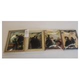 4 vintage framed photos