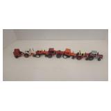Small Metal tractors, and a backhoe