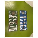 1913 and 1915 license plares