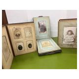 Antique photo albums with photographs
