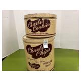 Charles chips and Charles cookies aluminum tins