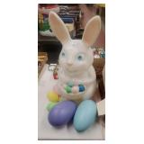 Easter bunny blowmold - 22.5 inches h and eggs