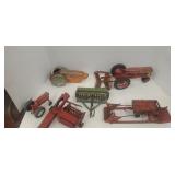 Assorted metal farming toys