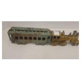 Metal train and boxcar