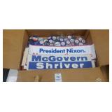 Political pins and stickers