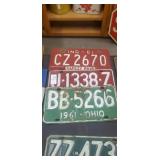 3 assorted license plates