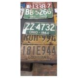 3 assorted license plates