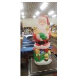 41 inch Santa with 4 puppies