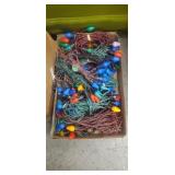 Christmas lamps, christmas balls, and extra bulbs