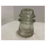 Vintage clear glass insulator