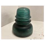 Vintage turquoise glass insulator