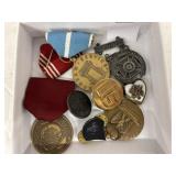 Military pins, and ribbon metals