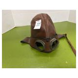 Pilot leather, flying cap