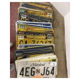 Variety of license plates, mostly Pennsylvania