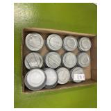 12 antique canning lids-metal