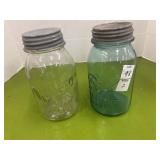 2 -one quart canning jars. 1 Preston-1Ball