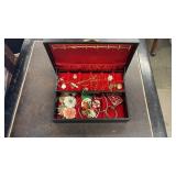 Jewelry Box Filled With Costume Jewelry