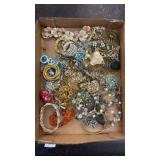 Tray Lot of Assorted Costume Jewelry