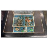 Jewelry Box Filled With Assorted Costume Jewelry
