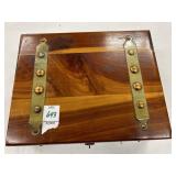 Wooden Jewelry Box with metal accents