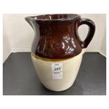 Roseville Stoneware pottery two-tone pitcher