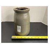 Glazed pottery crock/urn 8in h